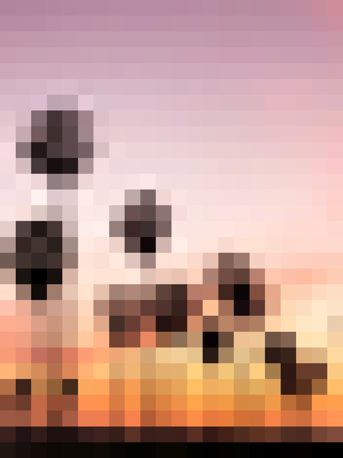 Coastal Drift Eau de Parfum placeholder, pixelated Venice Beach palms at sunset
