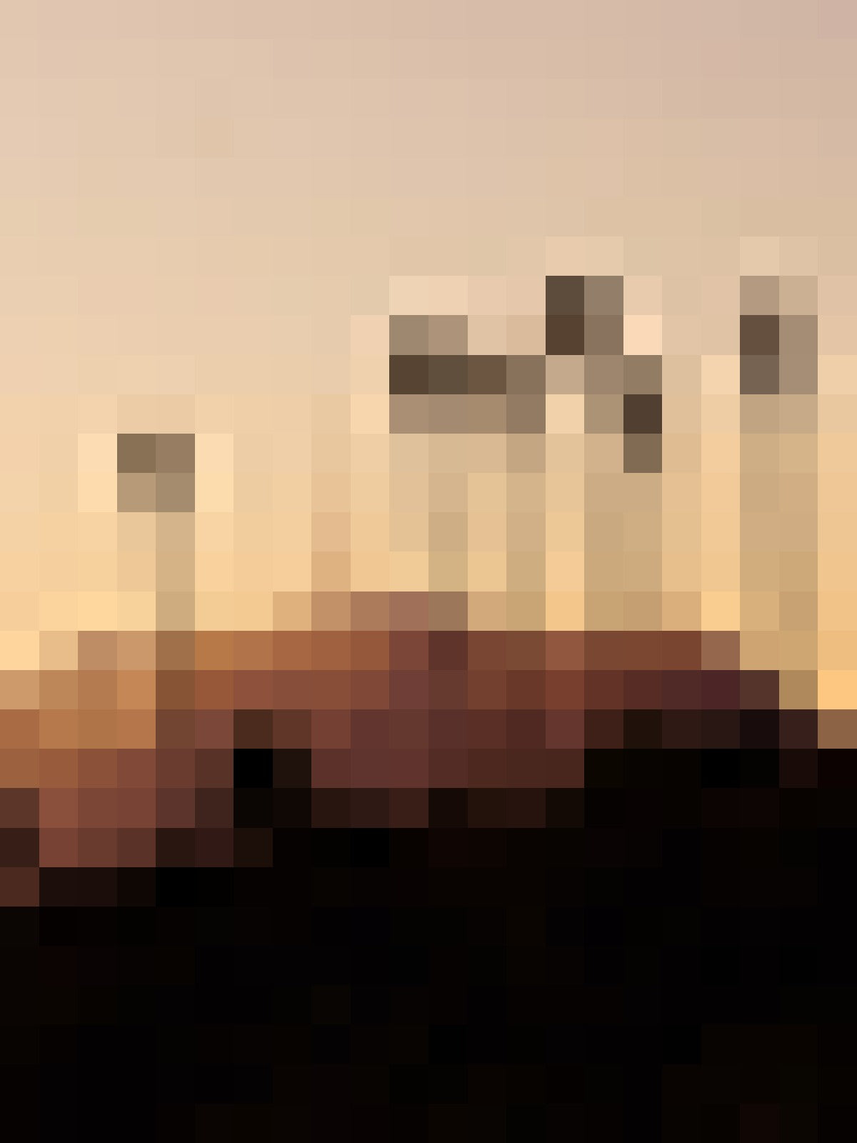 Daily SPF Moisturizer placeholder, pixelated Hollywood hills in morning light